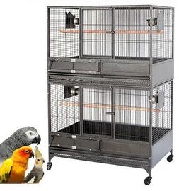 54" X-LARGE Double Stacker Breeding Multiple Parrot Flight B