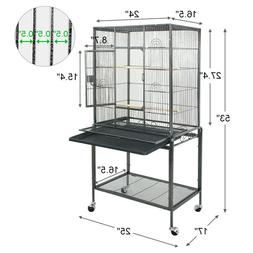 Large Play Top Bird Parrot Finch Cage Macaw Cockatoo Pet Sup