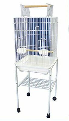 YML 5984 3/4" Bar Spacing Open Top Parrot Cage with Stand 18